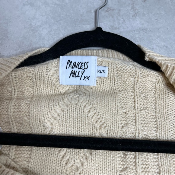 PRINCESS POLLY SOLEIL CROPPED SWEATER SET BEIGE - Picture 11 of 11